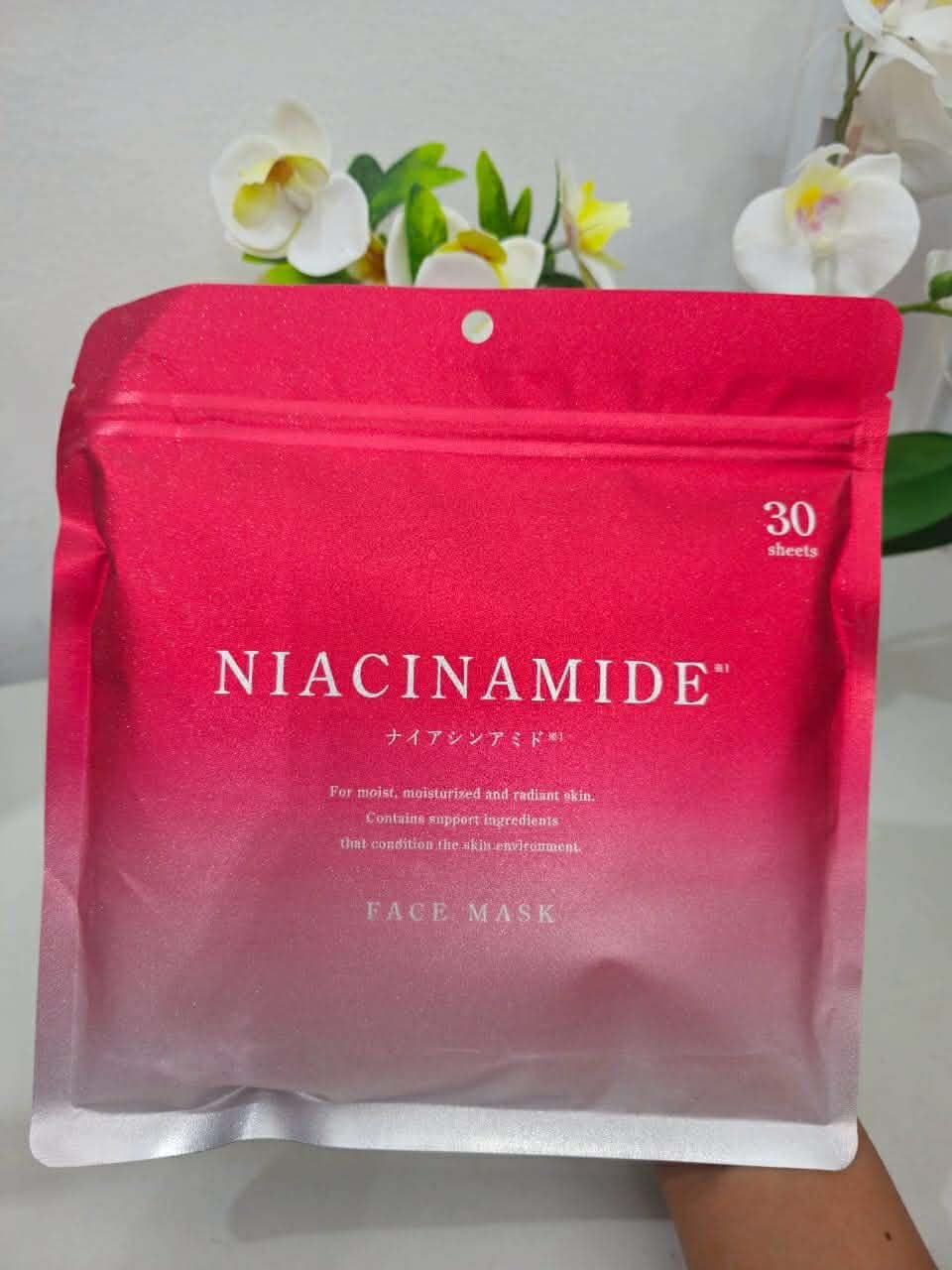 0530eb12-fcd4-47c5-8570-22e102a6c32c Niacinamide Face Mask – 30 Sheets – For Moist, Hydrated & Radiant Skin – Conditions Skin Environment - Image 1